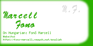 marcell fono business card